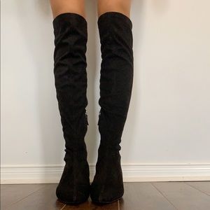 Zara thigh high / over the knee black boots